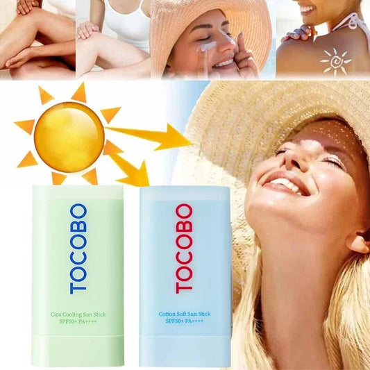 Sunscreen Stick Water Essence Oil Control Sun Stick SPF 50+ Moisturizing Refreshing Face Sunscreen Cream Skin Sunblock Lotion.