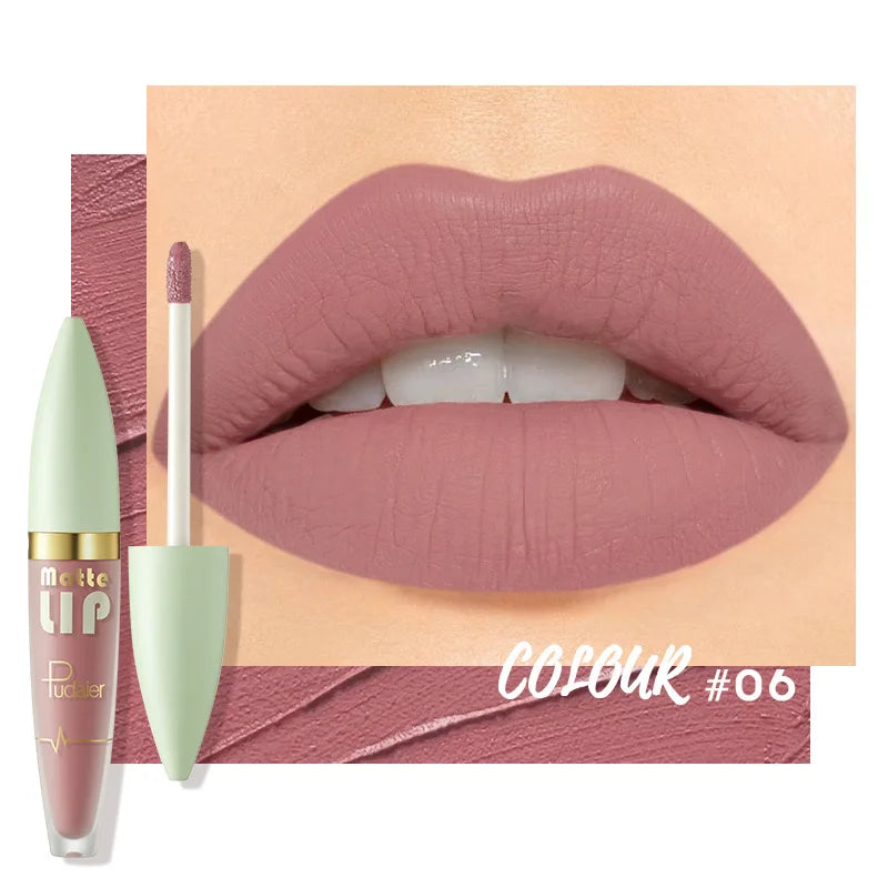 12 Colors Matte Lip Plumping Lip Gloss Waterproof Long-Lasting Moisturizing Non-fading liquid lipstick velvet nude lip gloss