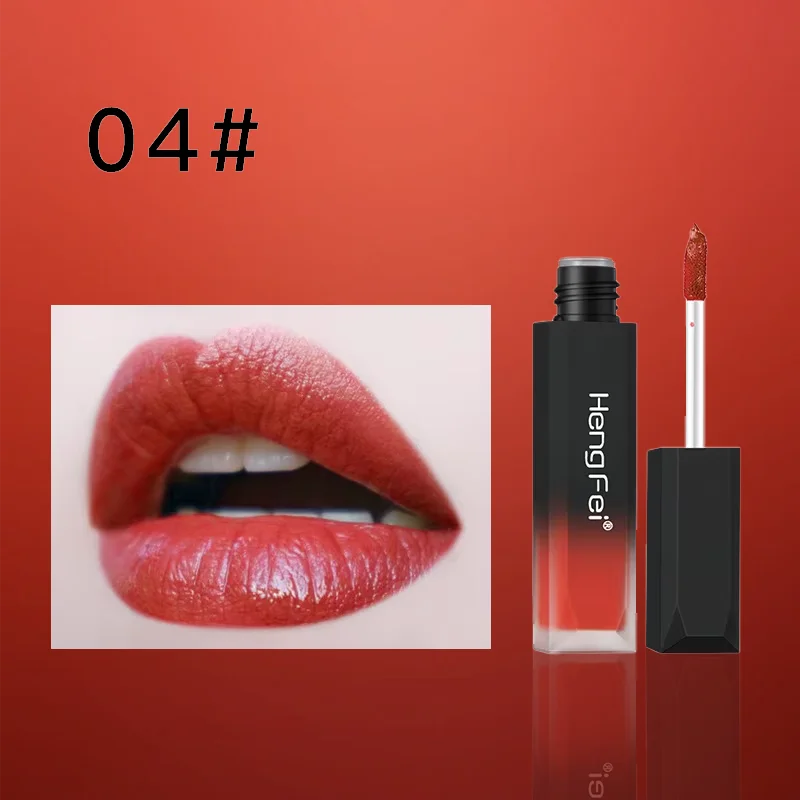 Matte Lip Gloss Sexy Long Lasting Liquid Lipstick Non-stick Cup Lip Glaze Beauty Waterproof Lip Gloss Makeup.