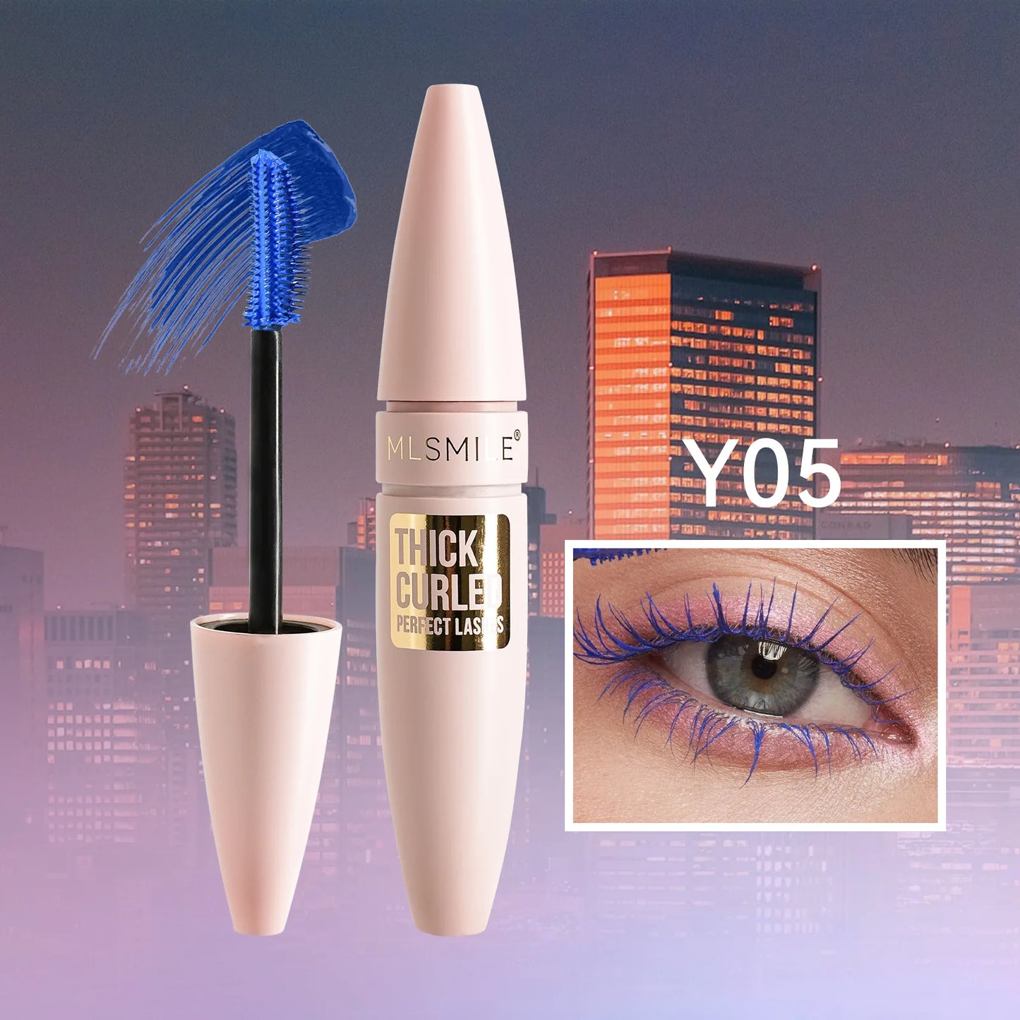 5 colors mascara thick and long curling waterproof liquid fiber mascara long-lasting mascara big eye makeup makeup tools