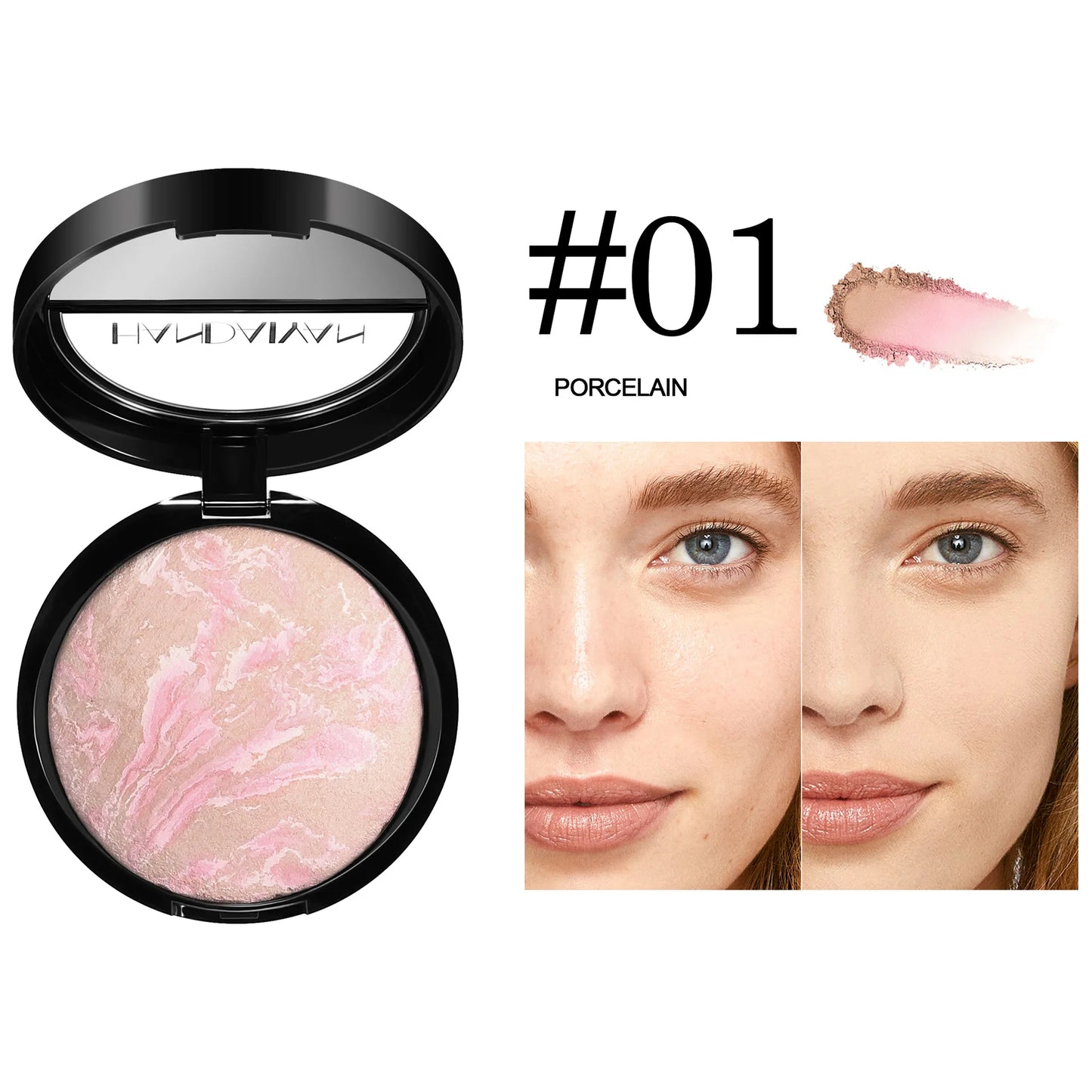 Bronzer Marble Powder Setting & Oil Control Delicate Concealer Make-up Invisible pores Long-lasting face makeup