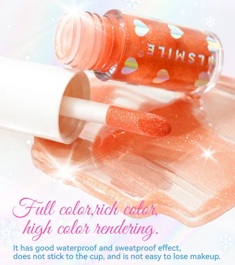 6 colors pearlescent lip gloss long-lasting moisturizing easy to color liquid lipstick moisturizing lip glaze cosmetics