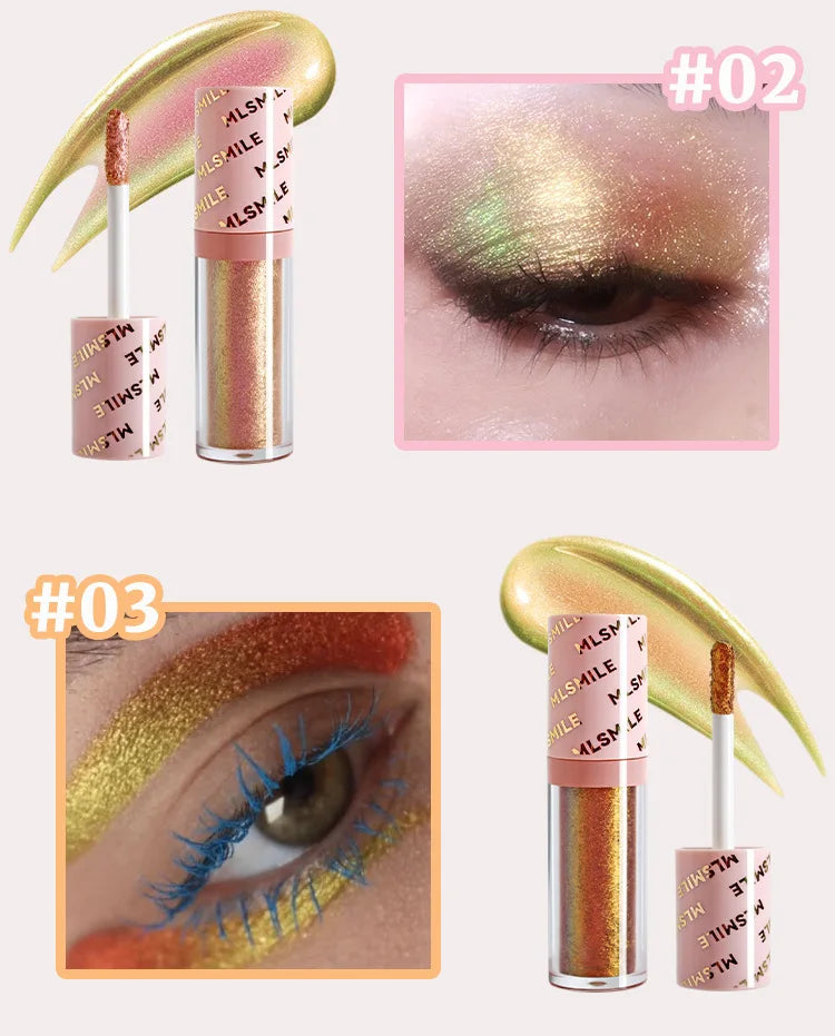 6 colors liquid eyeshadow metal diamond shiny eyeshadow metallic eyeshadow liquid exquisite high gloss eyeshadow eye makeup