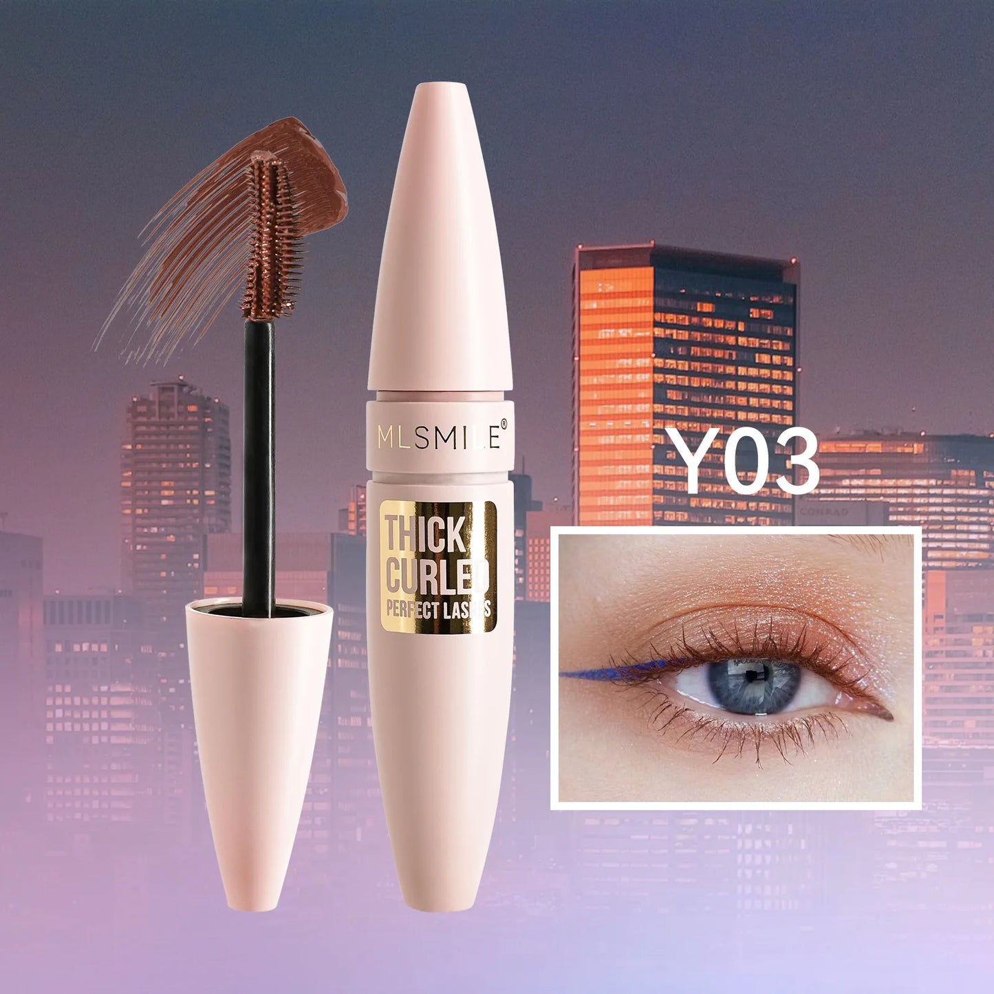 5 colors mascara thick and long curling waterproof liquid fiber mascara long-lasting mascara big eye makeup makeup tools