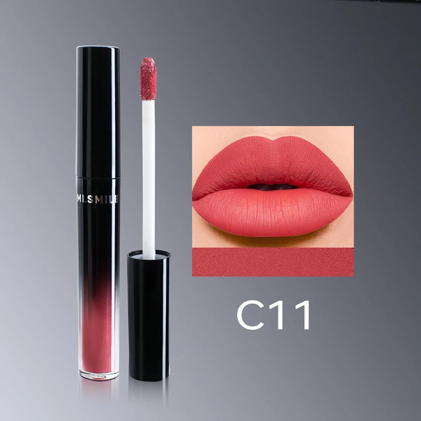 12 colors waterproof matte liquid lipstick long-lasting easy to apply moisturizing glossy non-stick cup women's makeup