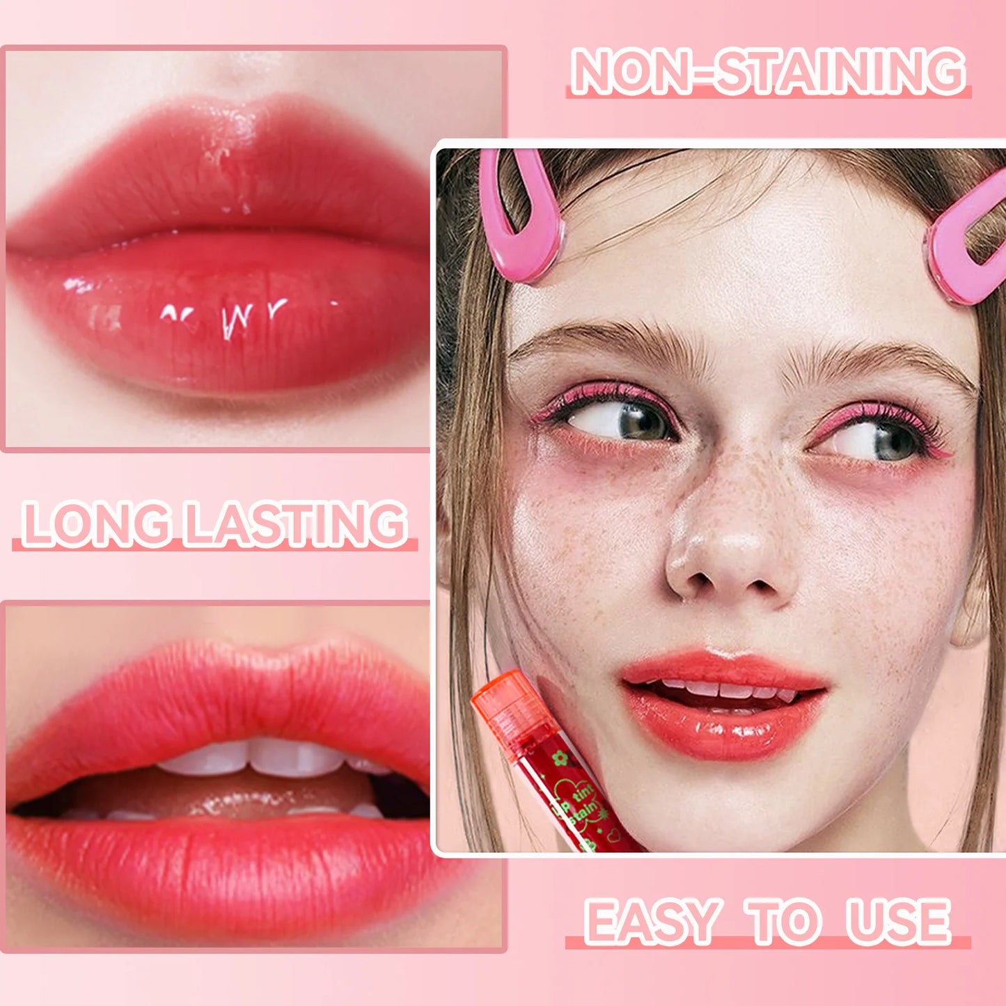 8 colors roller lip oil moisturizing glossy lip gloss long-lasting non-sticky transparent lip oil moisturizing lipstick