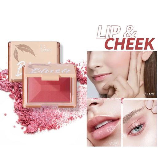 Pudaier Matte Face Blusher Brightening Complexion Contouring Eyeshadow Rouge Long-lasting Natural Nude Makeup