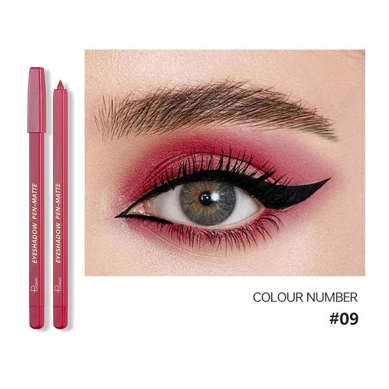 24 Colors Eyeshadow Stick Waterproof Makeup Matte Color Eyeshadow Pencil Glitter Eyeshadow Pencil Eyeliner Stick Eye Makeup Tool