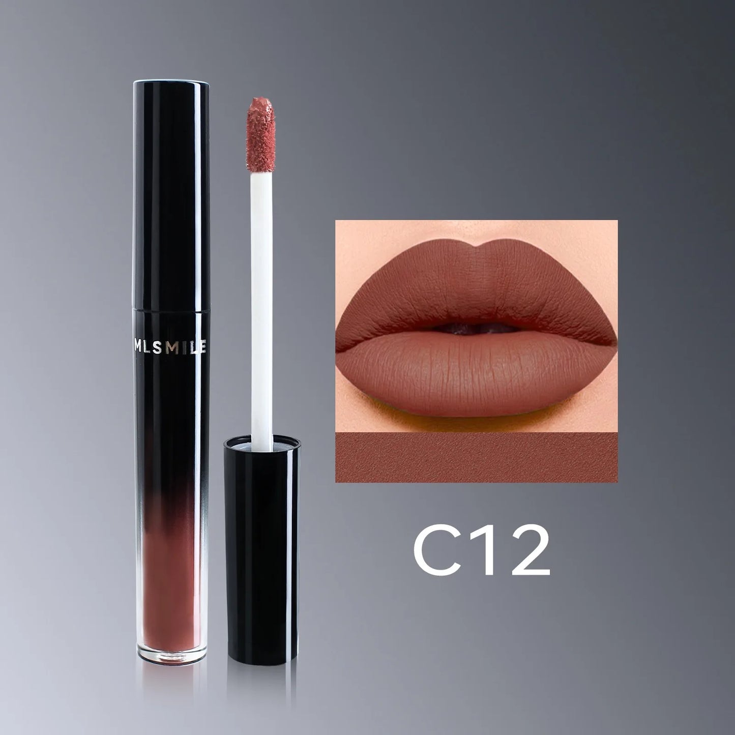 12 colors waterproof matte liquid lipstick long-lasting easy to apply moisturizing glossy non-stick cup women's makeup