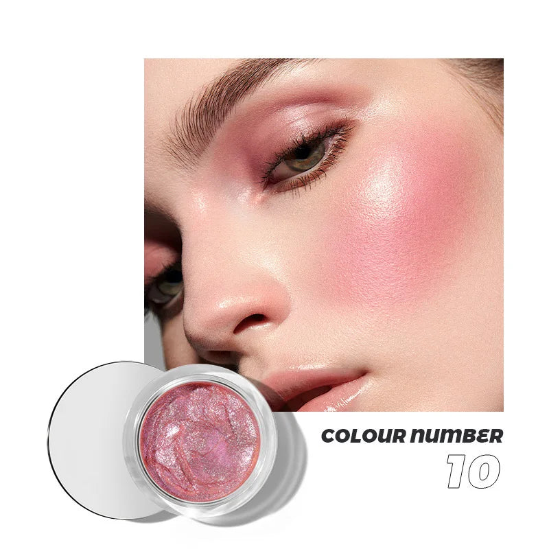 10 Colors Liquid Blush Lip Cheek Dual-Purpose Lightweight Long-lasting Brightens Complexion Easy to Apply Makeup Blush