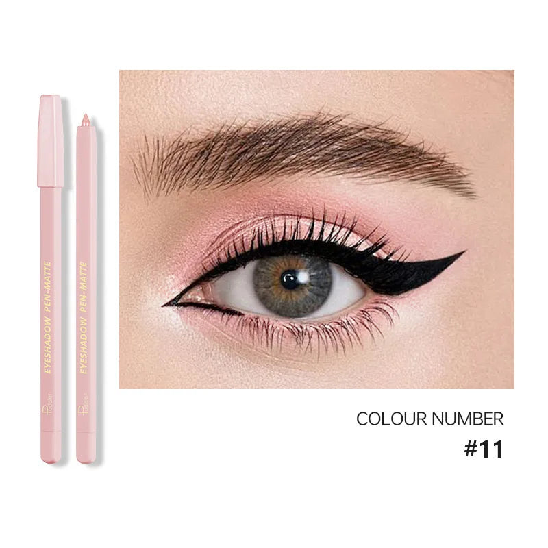 24 Colors Eyeshadow Stick Waterproof Makeup Matte Color Eyeshadow Pencil Glitter Eyeshadow Pencil Eyeliner Stick Eye Makeup Tool