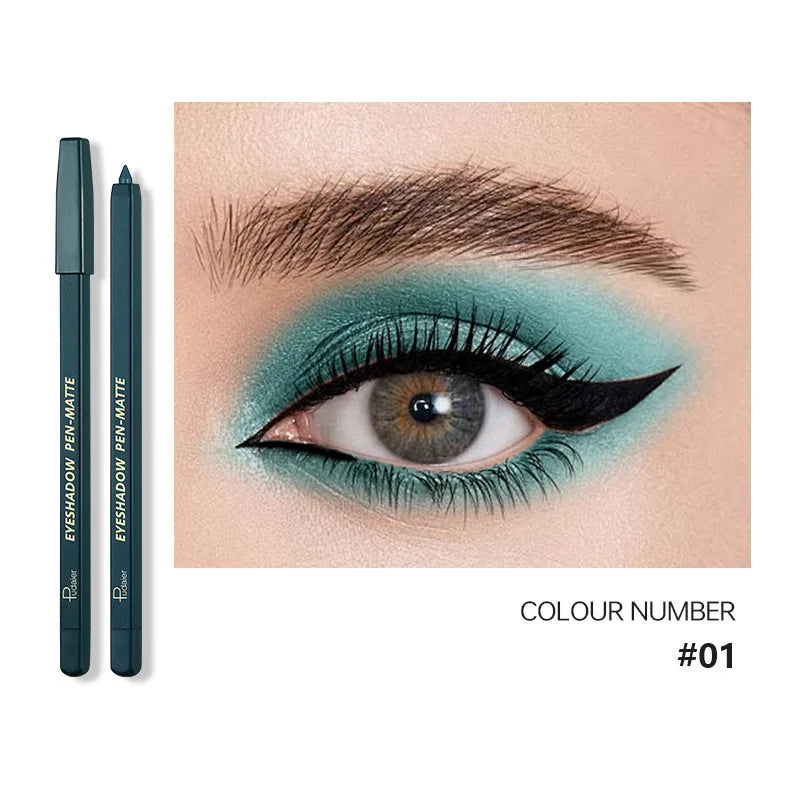 24 Colors Eyeshadow Stick Waterproof Makeup Matte Color Eyeshadow Pencil Glitter Eyeshadow Pencil Eyeliner Stick Eye Makeup Tool