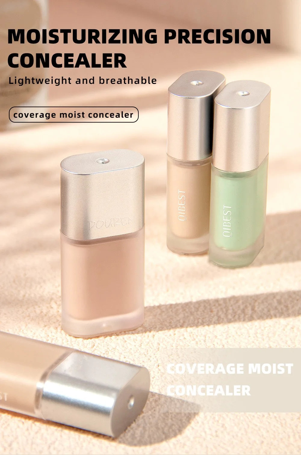 Waterproof Concealer Cream Long Lasting Brighten Face Concealer Foundation Full Coverage Dark Circles Concealer Blush Cream.