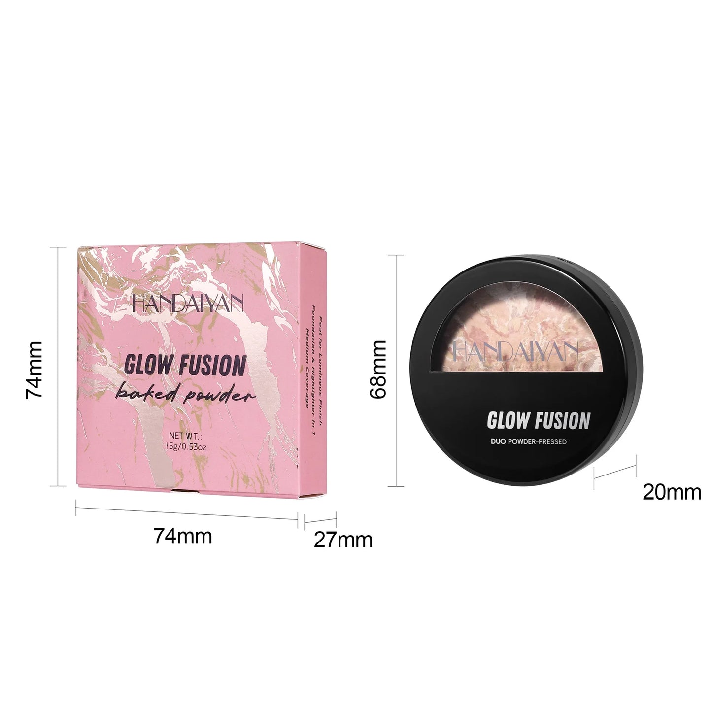 Bronzer Marble Powder Setting & Oil Control Delicate Concealer Make-up Invisible pores Long-lasting face makeup