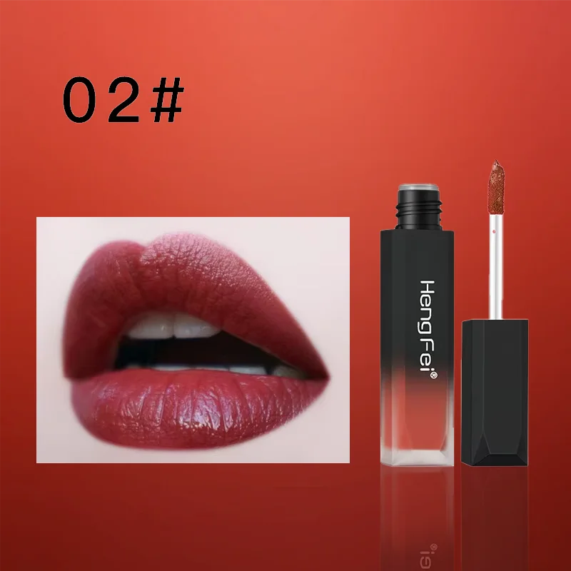 Matte Lip Gloss Sexy Long Lasting Liquid Lipstick Non-stick Cup Lip Glaze Beauty Waterproof Lip Gloss Makeup.