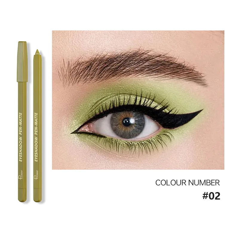 24 Colors Eyeshadow Stick Waterproof Makeup Matte Color Eyeshadow Pencil Glitter Eyeshadow Pencil Eyeliner Stick Eye Makeup Tool