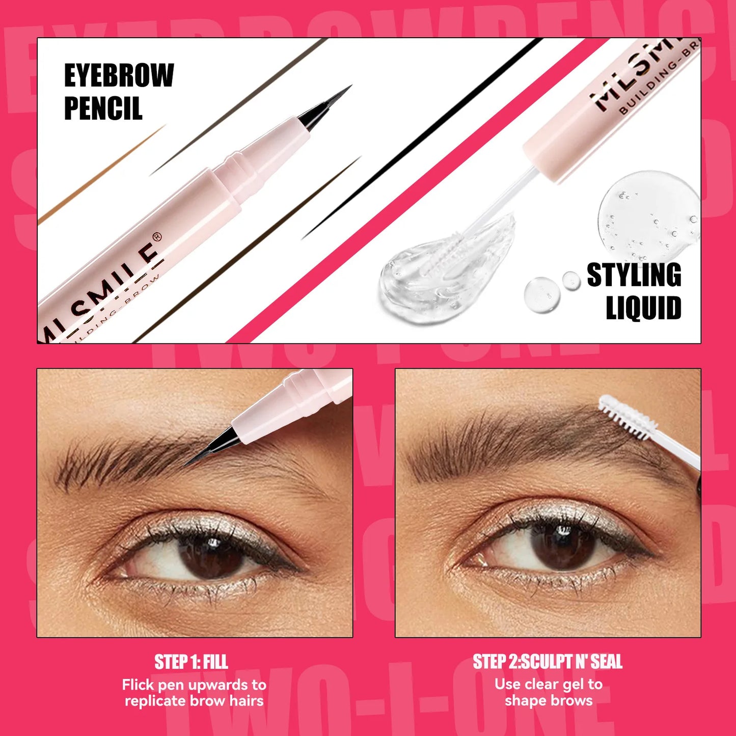 4 colors double-headed ultra-fine eyebrow pencil natural, long-lasting, easy-to-apply eyebrow shaping liquid eyebrow pencil