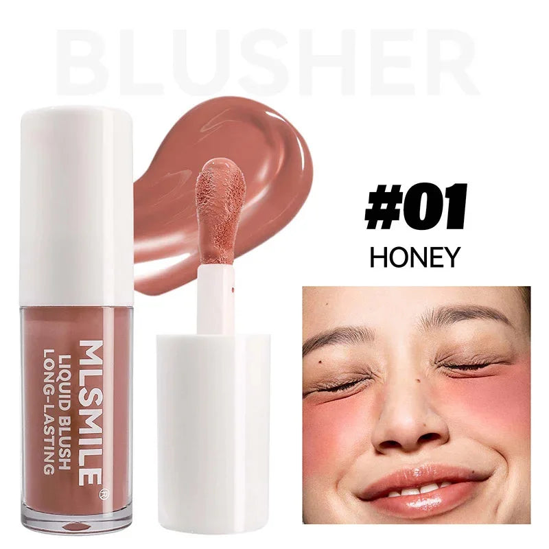 New Powder Blusher 2 In 1 Lip Cheek Moisturizing Lipstic Multi-purpose For Eyes Lips Makeup Blush Cosmetics With Sponge