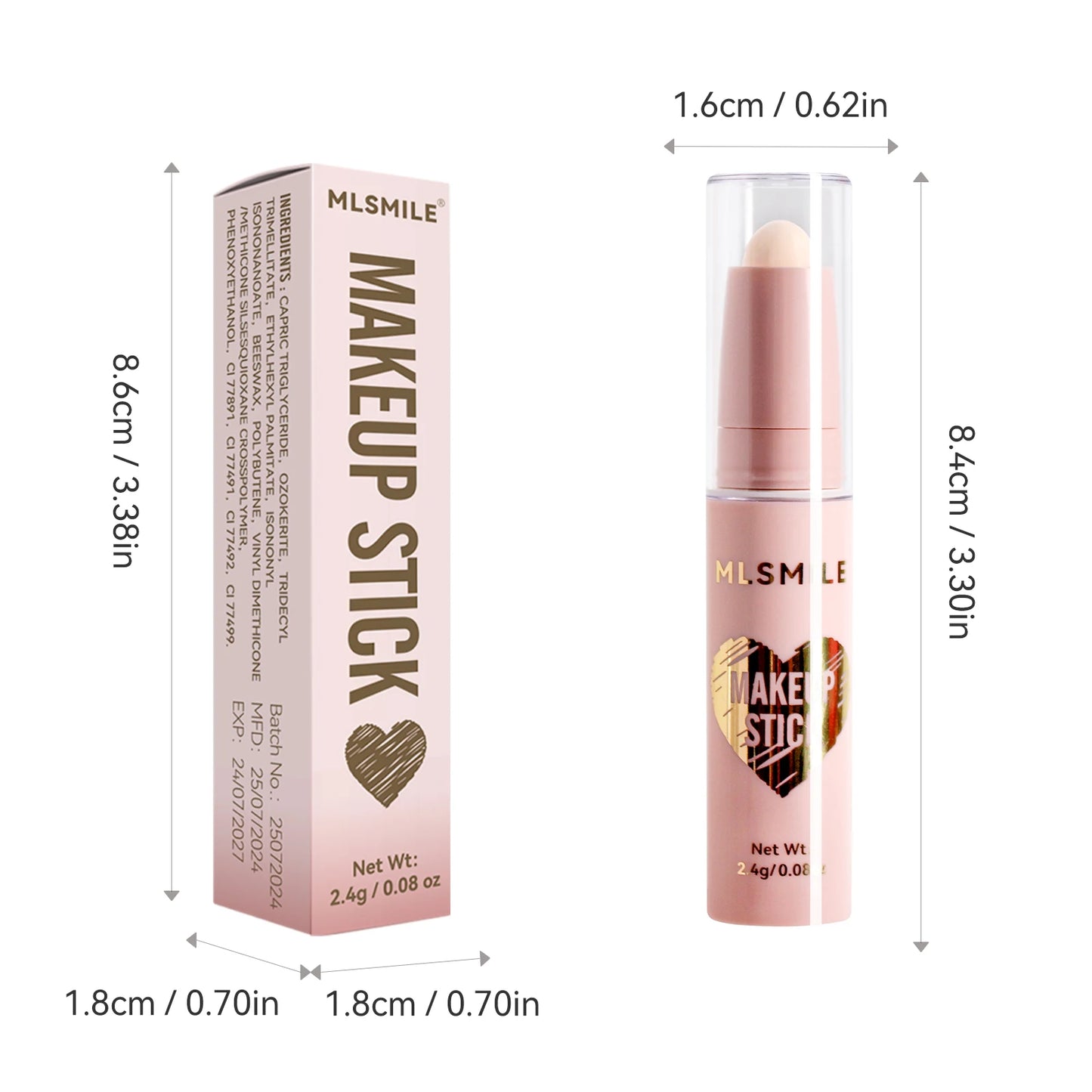 Contour Stick Highlight and Shadow Cream Waterproof Full Coverage Concealer Natural Finish Makeup for All Skin Makeup Contour