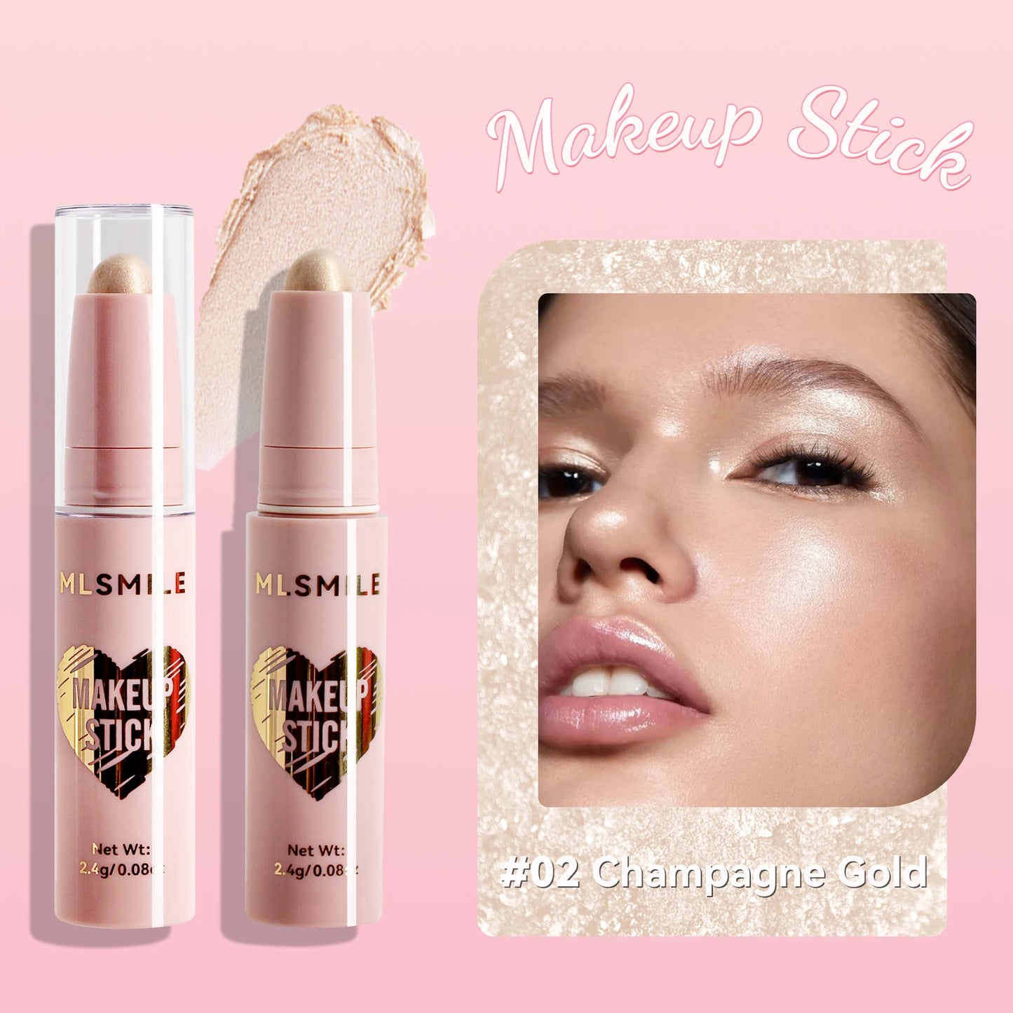 Contour Stick Highlight and Shadow Cream Waterproof Full Coverage Concealer Natural Finish Makeup for All Skin Makeup Contour