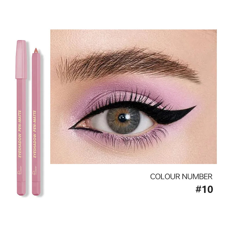 24 Colors Eyeshadow Stick Waterproof Makeup Matte Color Eyeshadow Pencil Glitter Eyeshadow Pencil Eyeliner Stick Eye Makeup Tool