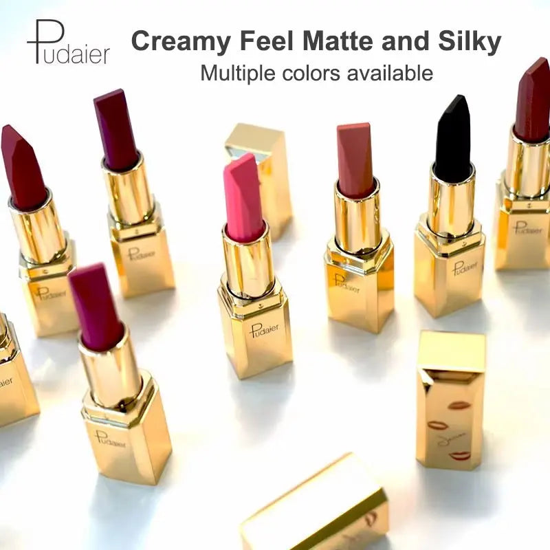 Pudaier 26 Colors Matte Velvet Lipstick Waterproof Long-lasting Lip Stain Sexy Lip Gloss Cosmetic Makeup