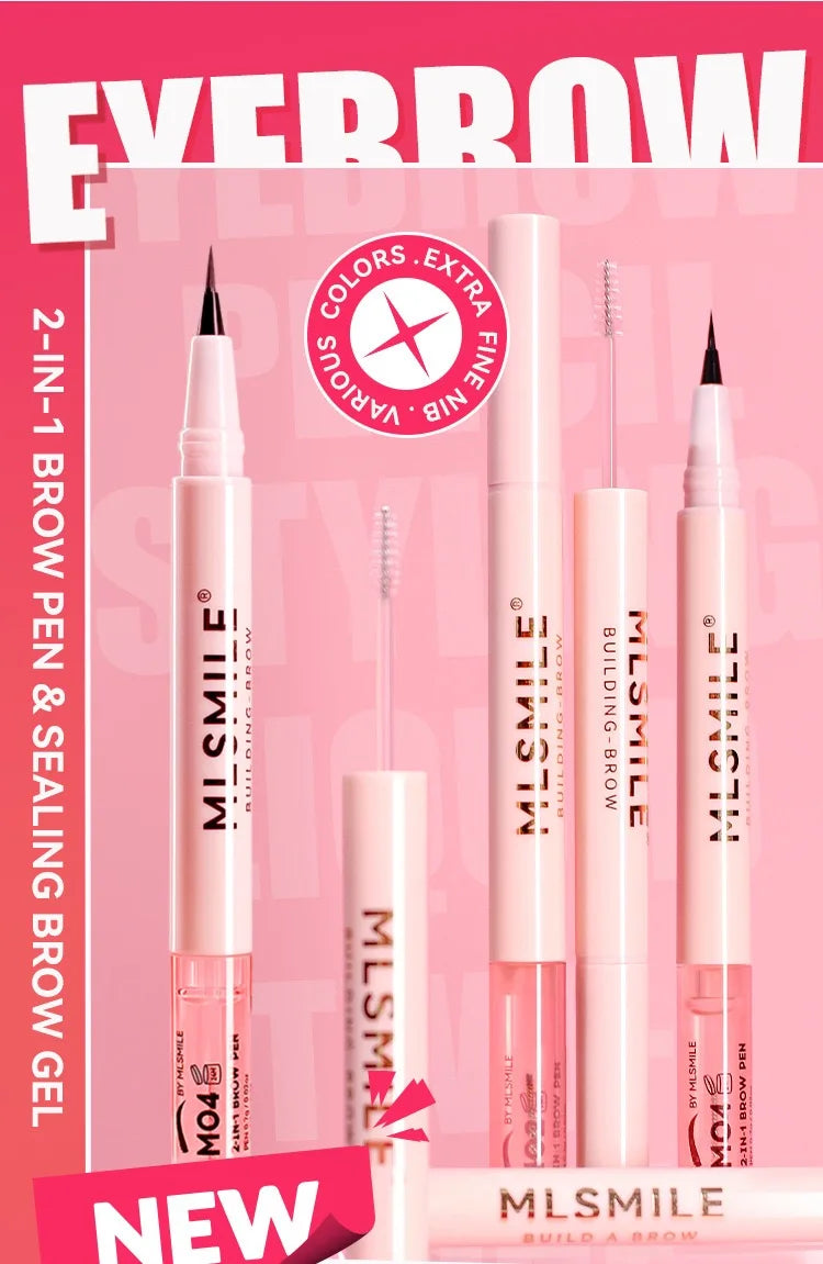 4 colors double-headed ultra-fine eyebrow pencil natural, long-lasting, easy-to-apply eyebrow shaping liquid eyebrow pencil