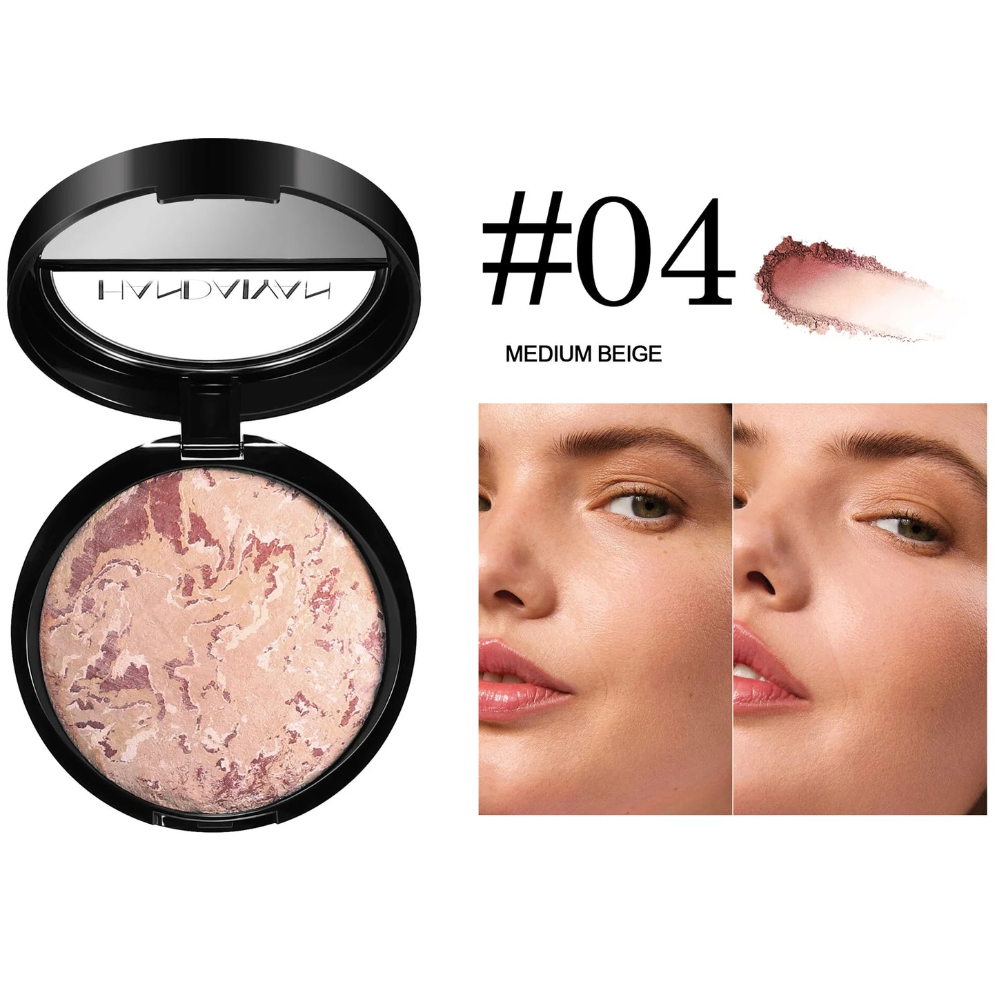 Bronzer Marble Powder Setting & Oil Control Delicate Concealer Make-up Invisible pores Long-lasting face makeup