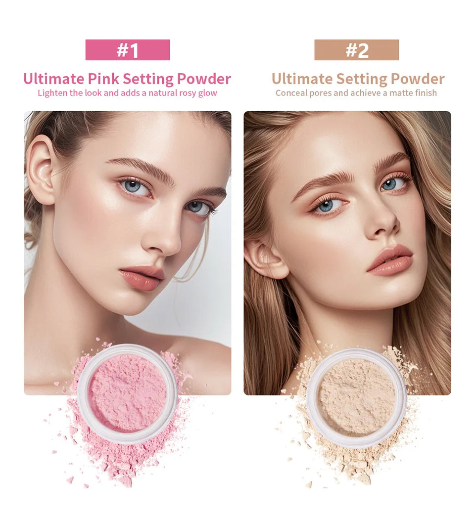 Flawless Setting Powder Long-lasting Setting Oil Control Waterproof Long-lasting Concealer Matte Natural Setting Powder