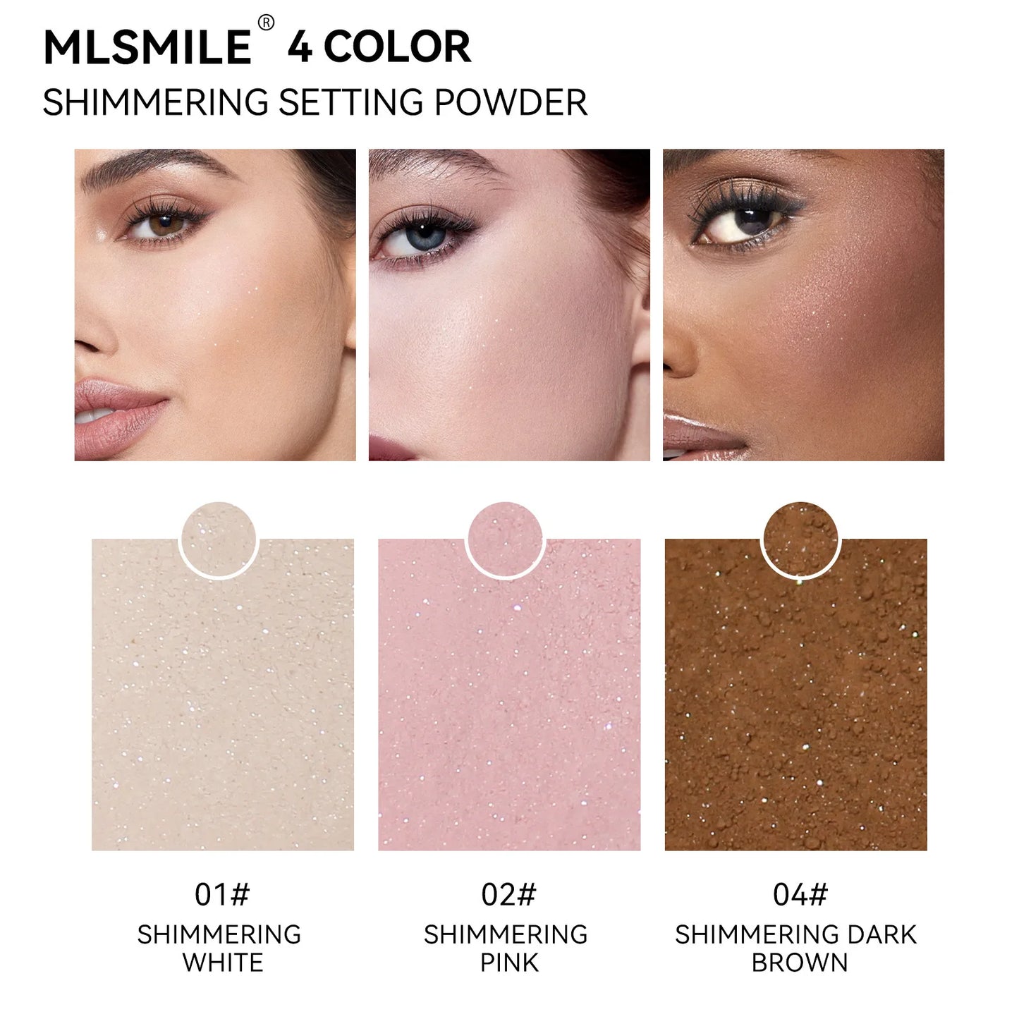 Pearlescent loose powder Light nude contour matte powder Body highlight powder Waterproof and sweat-proof oil-control