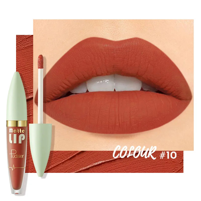 12 Colors Matte Lip Plumping Lip Gloss Waterproof Long-Lasting Moisturizing Non-fading liquid lipstick velvet nude lip gloss