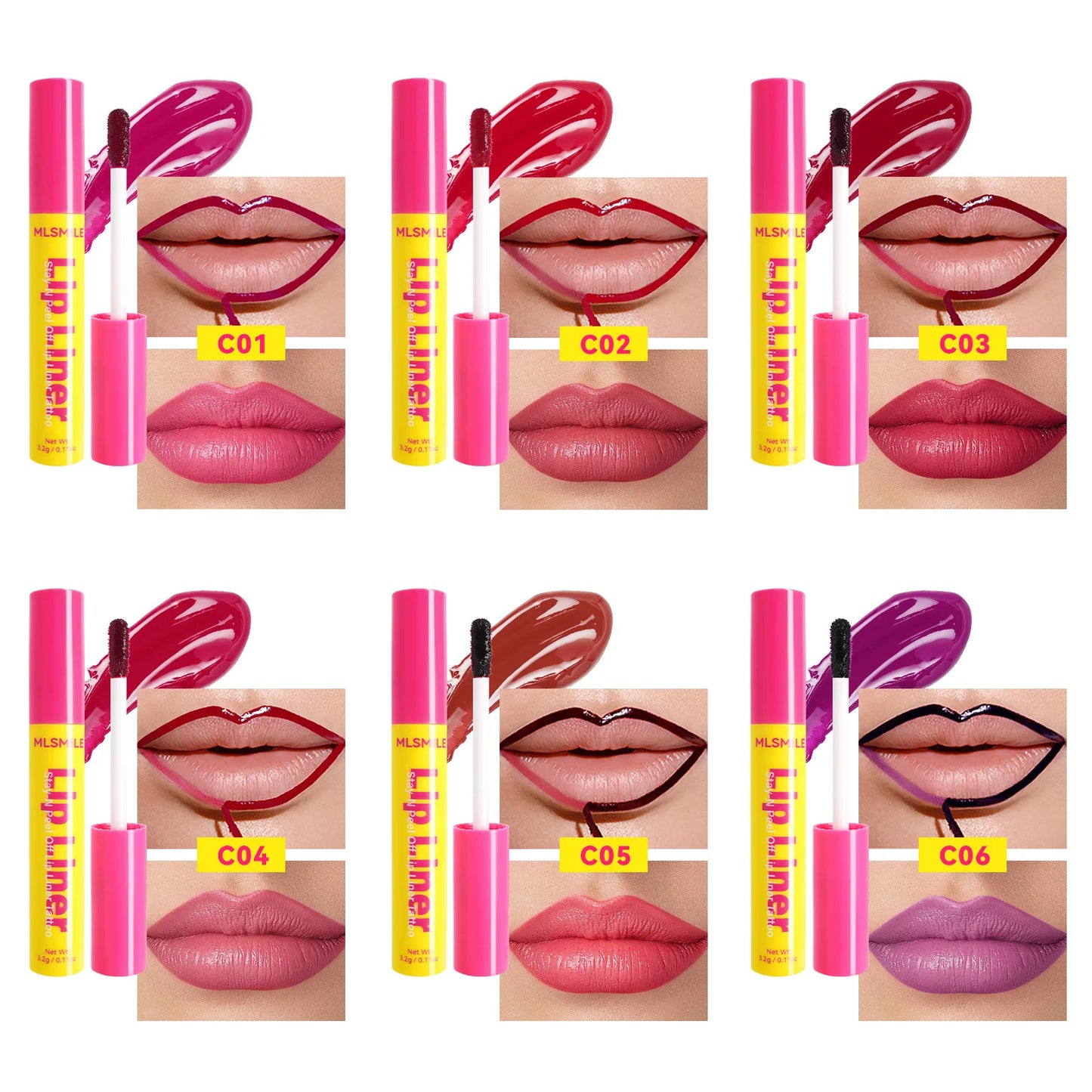 6 Color Peel Off Liquid Lipstick Long-Lasting Natural Matte Lip Glaze Lipstick Sexy Makeup Lip Mask Cosmetics