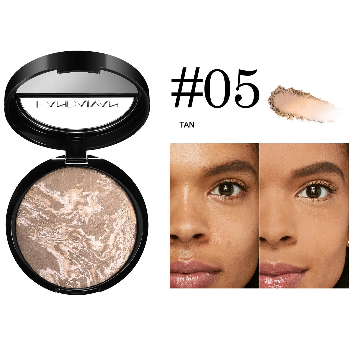 Bronzer Marble Powder Setting & Oil Control Delicate Concealer Make-up Invisible pores Long-lasting face makeup