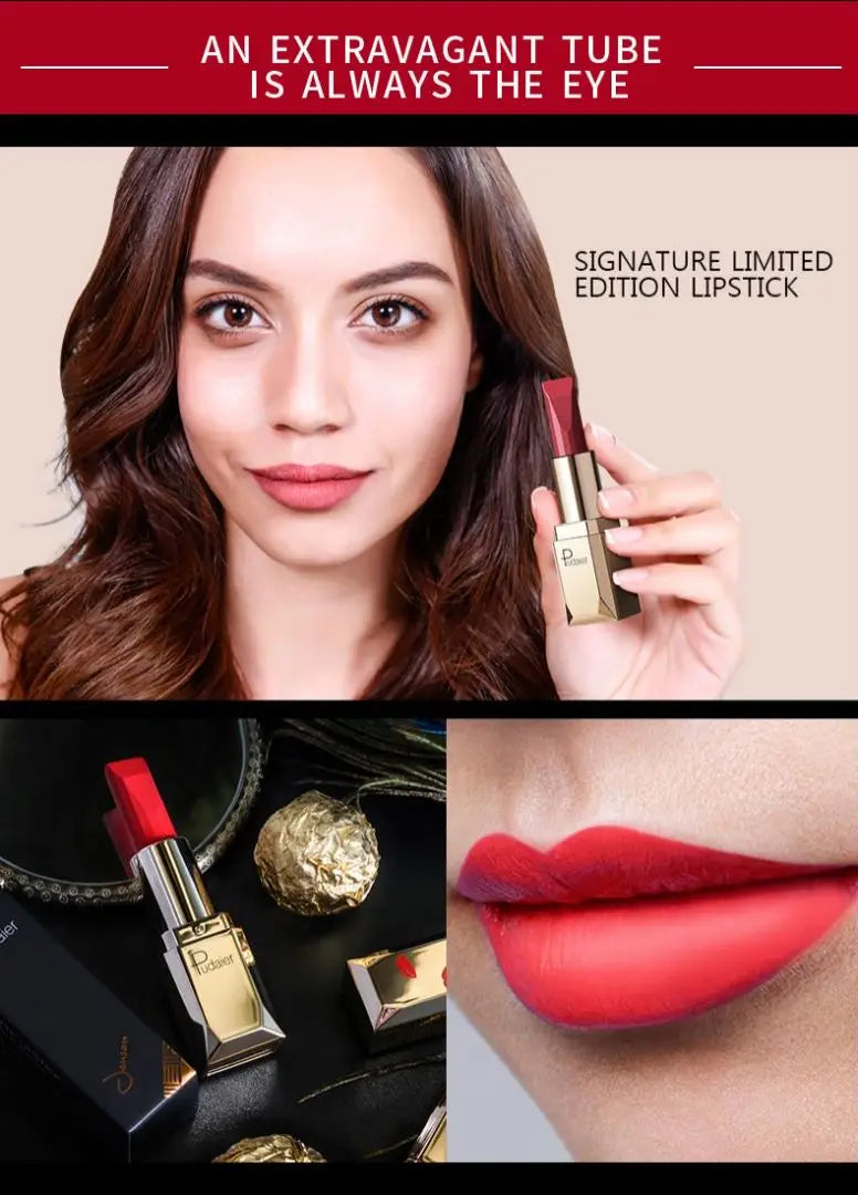 Pudaier 26 Colors Matte Velvet Lipstick Waterproof Long-lasting Lip Stain Sexy Lip Gloss Cosmetic Makeup