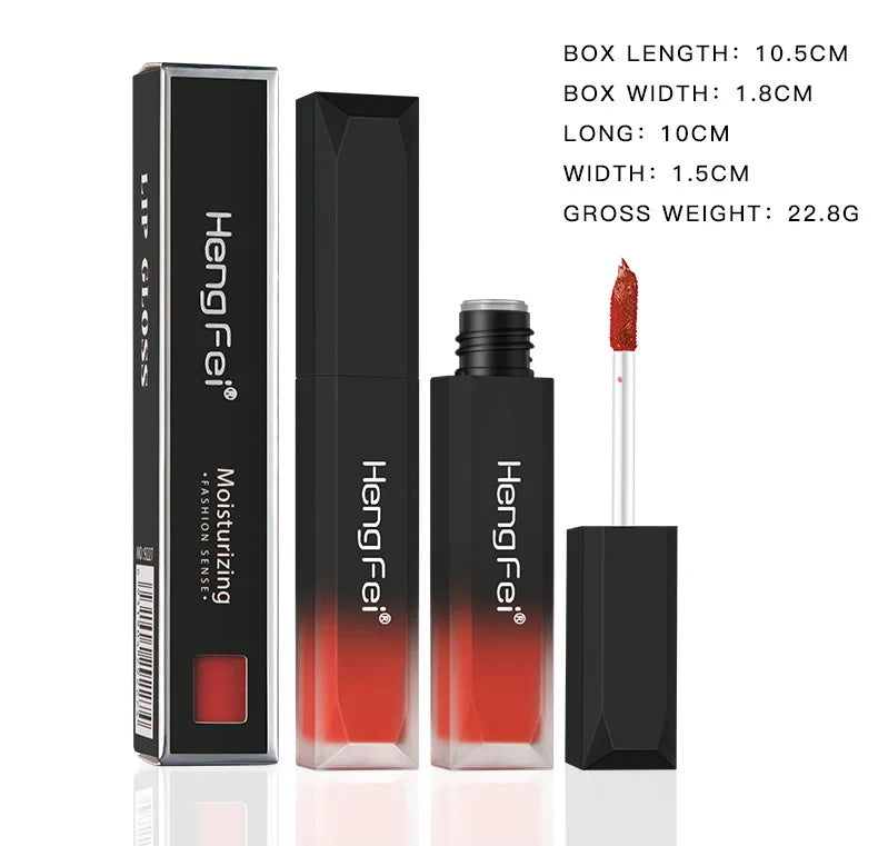 Matte Lip Gloss Sexy Long Lasting Liquid Lipstick Non-stick Cup Lip Glaze Beauty Waterproof Lip Gloss Makeup.