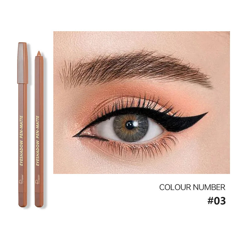 24 Colors Eyeshadow Stick Waterproof Makeup Matte Color Eyeshadow Pencil Glitter Eyeshadow Pencil Eyeliner Stick Eye Makeup Tool