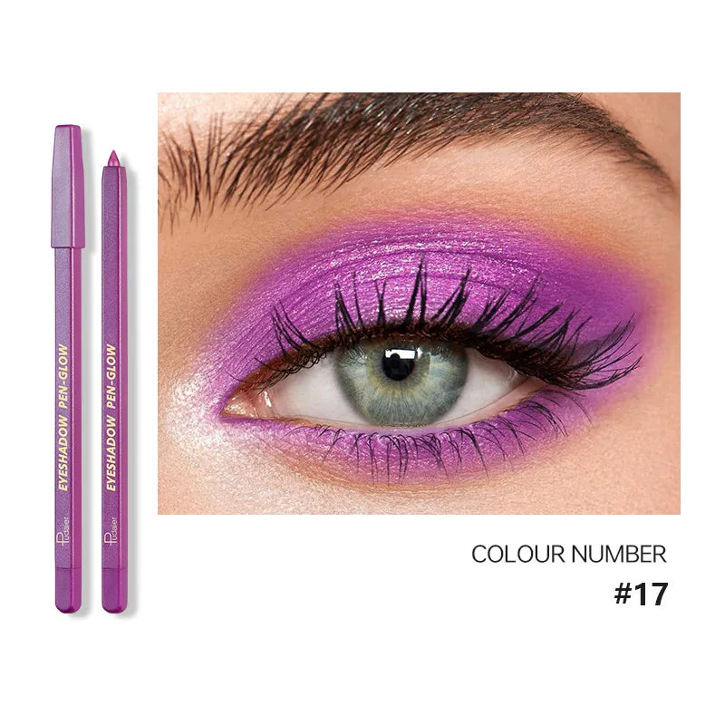 24 Colors Eyeshadow Stick Waterproof Makeup Matte Color Eyeshadow Pencil Glitter Eyeshadow Pencil Eyeliner Stick Eye Makeup Tool