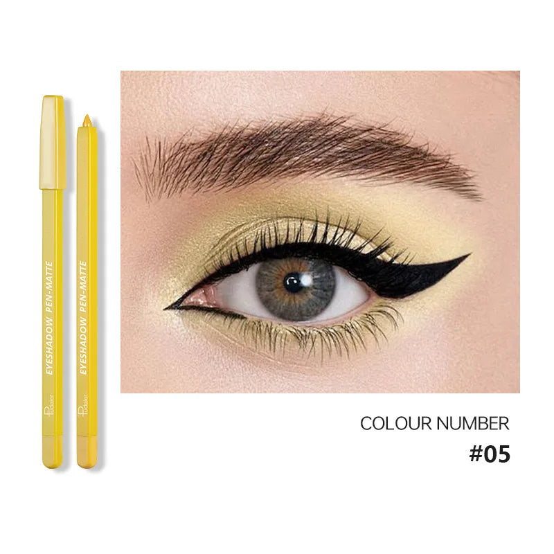 24 Colors Eyeshadow Stick Waterproof Makeup Matte Color Eyeshadow Pencil Glitter Eyeshadow Pencil Eyeliner Stick Eye Makeup Tool