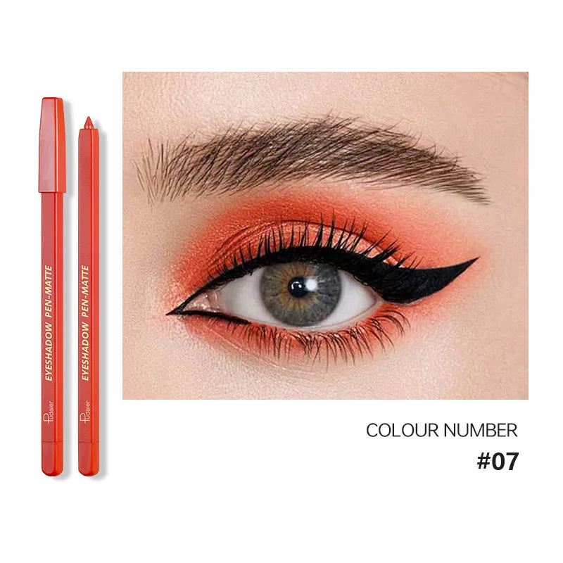 24 Colors Eyeshadow Stick Waterproof Makeup Matte Color Eyeshadow Pencil Glitter Eyeshadow Pencil Eyeliner Stick Eye Makeup Tool