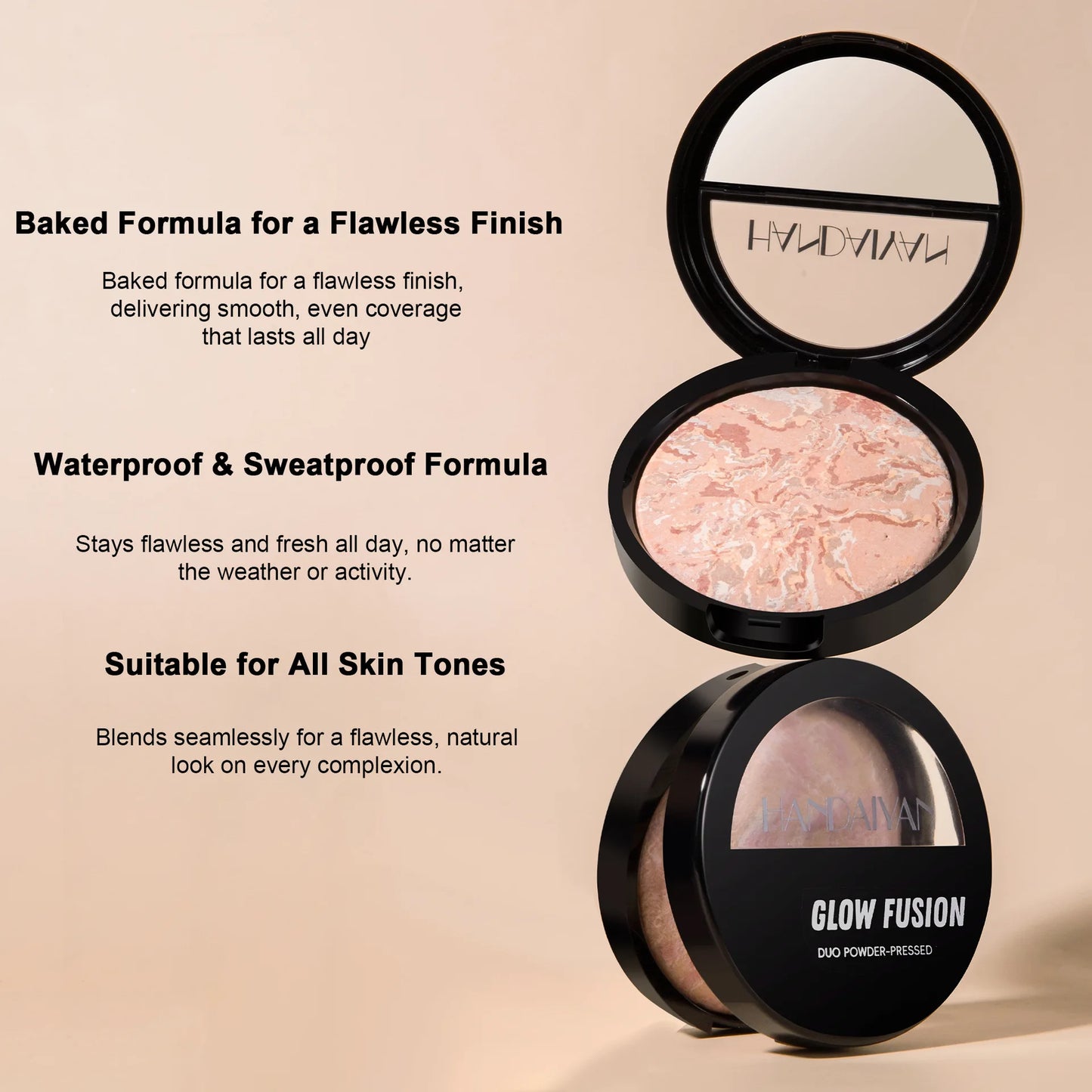 Bronzer Marble Powder Setting & Oil Control Delicate Concealer Make-up Invisible pores Long-lasting face makeup