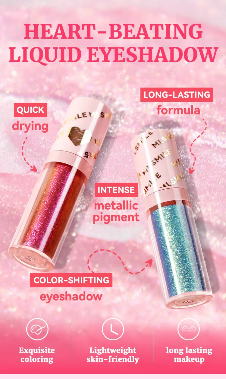 6 colors liquid eyeshadow metal diamond shiny eyeshadow metallic eyeshadow liquid exquisite high gloss eyeshadow eye makeup