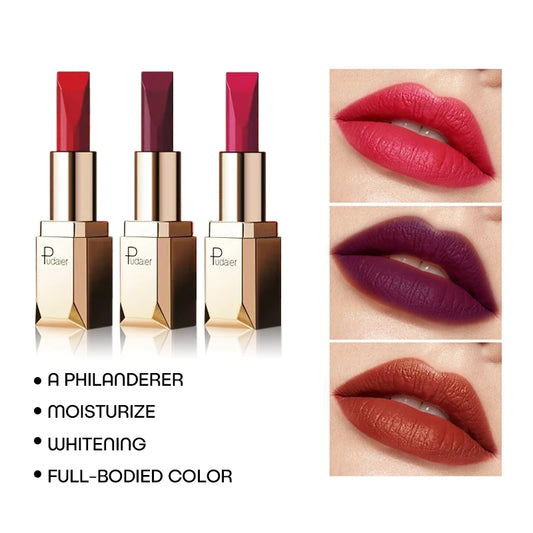 Pudaier 26 Colors Matte Velvet Lipstick Waterproof Long-lasting Lip Stain Sexy Lip Gloss Cosmetic Makeup