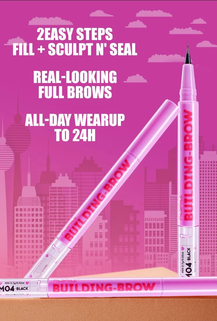 4 colors double-headed ultra-fine eyebrow pencil natural, long-lasting, easy-to-apply eyebrow shaping liquid eyebrow pencil