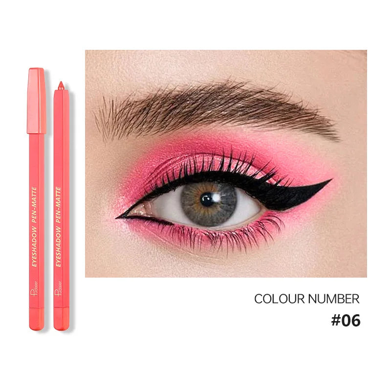 24 Colors Eyeshadow Stick Waterproof Makeup Matte Color Eyeshadow Pencil Glitter Eyeshadow Pencil Eyeliner Stick Eye Makeup Tool