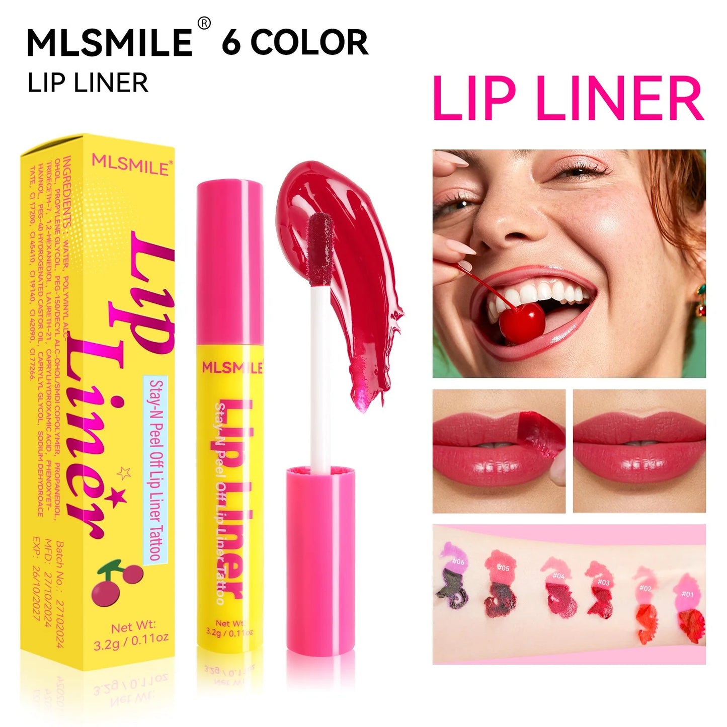 6 Color Peel Off Liquid Lipstick Long-Lasting Natural Matte Lip Glaze Lipstick Sexy Makeup Lip Mask Cosmetics