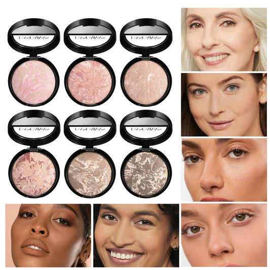 Bronzer Marble Powder Setting & Oil Control Delicate Concealer Make-up Invisible pores Long-lasting face makeup