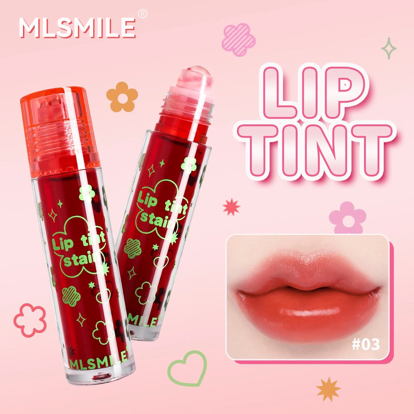 8 colors roller lip oil moisturizing glossy lip gloss long-lasting non-sticky transparent lip oil moisturizing lipstick