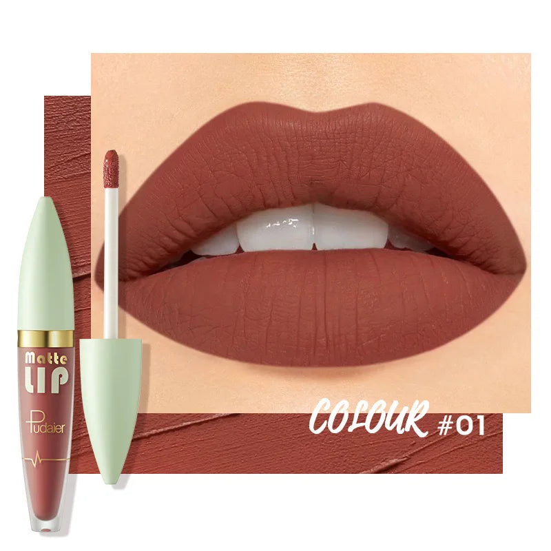 12 Colors Matte Lip Plumping Lip Gloss Waterproof Long-Lasting Moisturizing Non-fading liquid lipstick velvet nude lip gloss