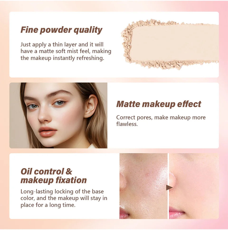 Flawless Setting Powder Long-lasting Setting Oil Control Waterproof Long-lasting Concealer Matte Natural Setting Powder