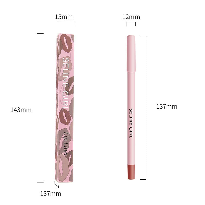 12 color matte lip liner waterproof non-fading long-lasting non-stick lip contour makeup tool plumping lipstick